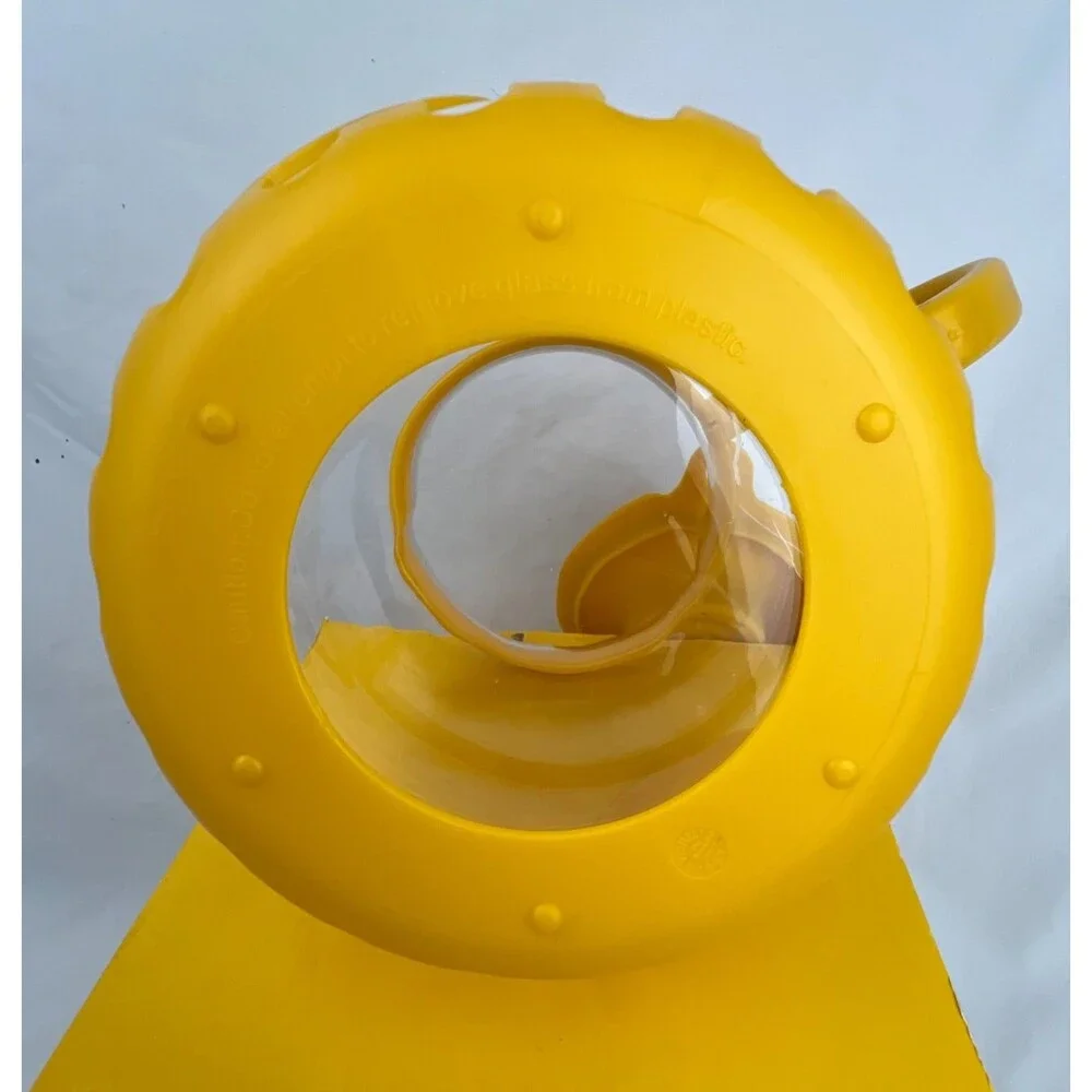 Ecolution Micro-Pop Popcorn Popper 3Qt Yellow GLASS Microwave BPA Free